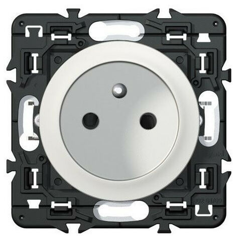 Legrand – Prise de courant 2P+T 16A 250V avec bornes automatiques – Pour tableau électrique – Enjoliveur blanc – Installation facile