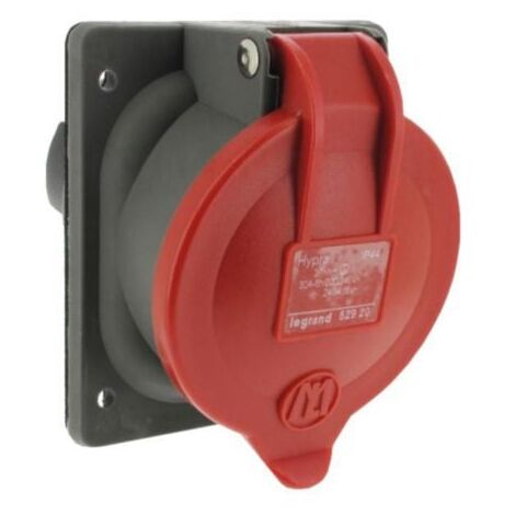 Legrand – Prise tableau 32A 3P+N+T IP44 rouge – Pour installations extérieures – Plastique durable – 52920