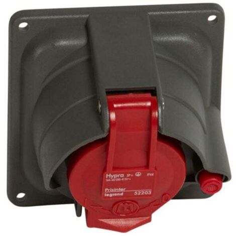 Legrand – Prise de sécurité 3P+T 16A 380-415V – IP44/55 – Verrouillage mécanique – Pour chantiers industriels – Couleur rouge