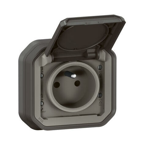 Legrand – Prise étanche encastrée 2P+T 16A IP55 250V – Éclipse de protection – Pour intérieur et extérieur – Résistance IK08