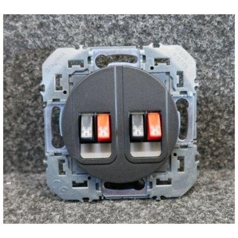 Legrand - Prise haut-parleur double Dooxie - Finition Noir