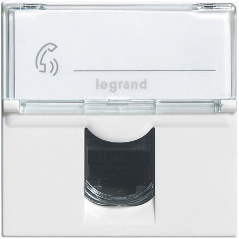 Legrand - Prise RJ45 catégorie 6 FTP Mosaic 2 modules - Blanc
