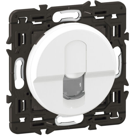 Legrand - Prise RJ45 Céliane blindée Catégorie 6 STP - Enjoliveur Blanc et support