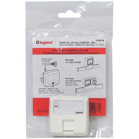Legrand - Prise RJ45 multimédia pour moulure Appareillage Saillie - Blanc