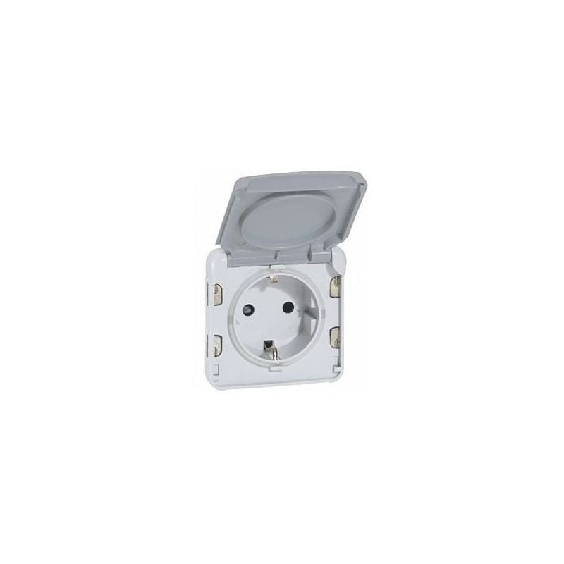 Legrand - prise (sl) 1 poste IP44 luminaire modulaire plexo 55 gris 69575