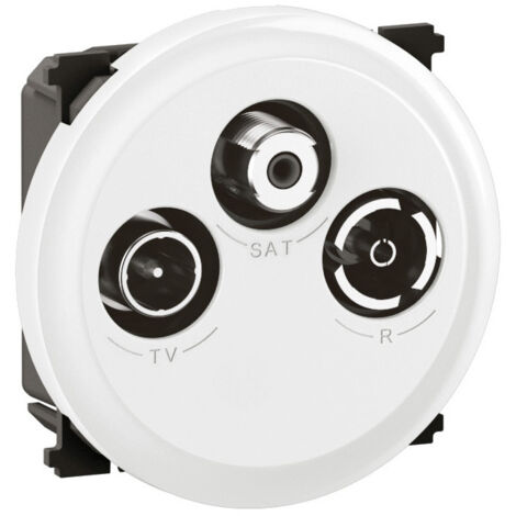 Legrand - Prise TV R-SAT DAB+ Céliane avec enjoliveur Blanc