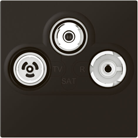 Legrand - Prise TV-R-SAT DAB+ Mosaic 2 modules - Noir mat