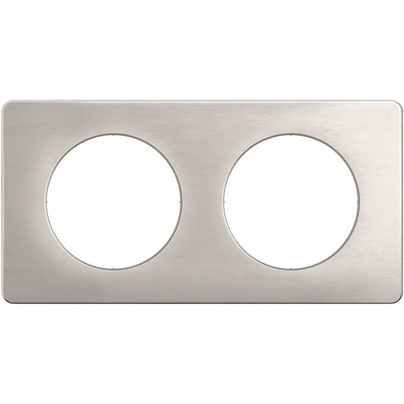 Legrand - Plaque Céliane 2 postes – finition Alu Satiné