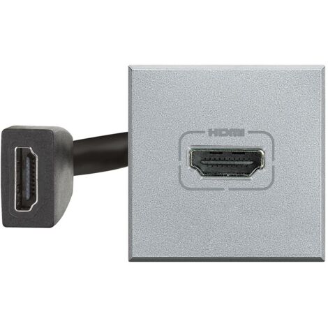Legrand – Prise vidéo HDMI 2.0 pré-connectée – 2 modules – Connectivité haute définition – Installation standard 2 modules