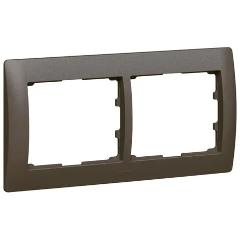 Legrand Rahmen 2-fach waagerecht Galea dark bronze 771202