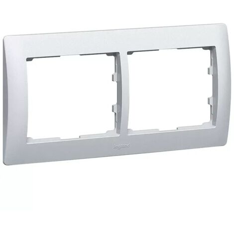 Legrand Rahmen 2-fach waagerecht Galea soft aluminium 771302