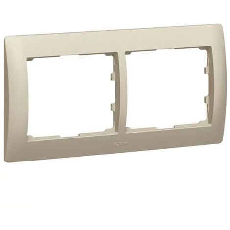 Legrand Rahmen 2-fach waagerecht Galea titanium 771402