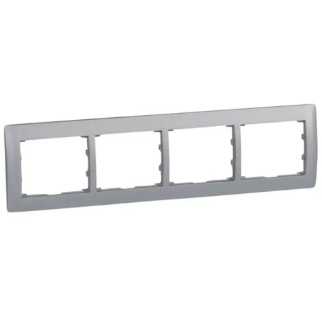 Legrand Rahmen 4-fach waagerecht Galea soft aluminium 771304