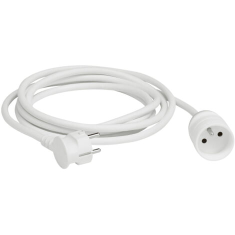 Legrand – Rallonge 2P+T 5m – Éclips de protection – Câble H05 VV-F 3G 1,5mm² – Tension 250V – Intensité 16A – Puissance 3680W