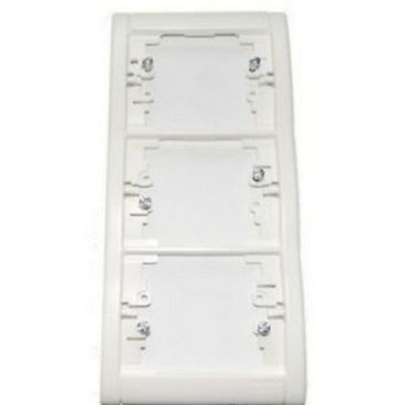 Sagane 85002 - Plaque Verticale 3 postes kozi opalis blanche - Legrand