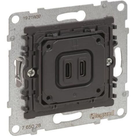 Legrand SEANO Einsatz 2f 765028 USB-Ladesteckdose Typ C+C m.Ladestrom 3 5 (765028)