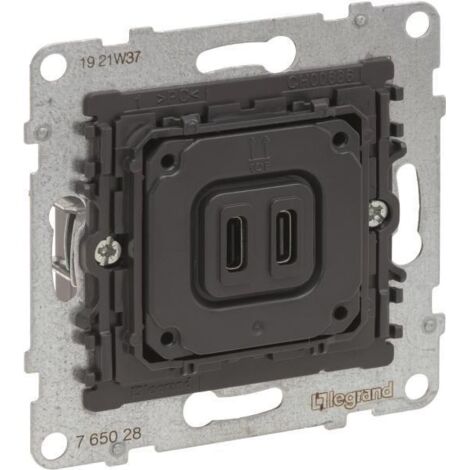 Legrand Seano Einsatz 2f cargador USB blanco 2 puertos Type-C