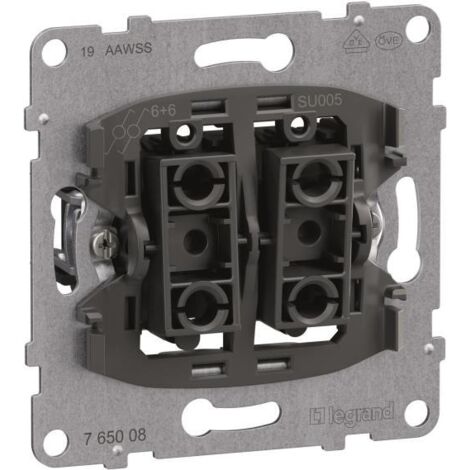Legrand SEANO Einsatz 765008 Doppelwechselschalter 10AX Steckklemmen 10 (765008)