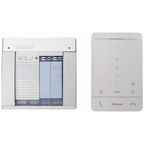 Legrand, set di videocitofono a 2 fili per casa a 1 famiglia, con porta audio SFERA Allmetal e connettore audio di classe 100 A16E e alimentatore di rete 364234