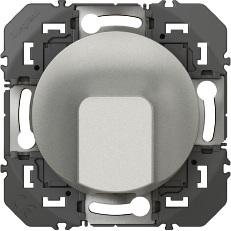 Legrand – Sortie de câble standard encastrée – Aluminium – Ø5 à Ø12mm – Raccordement sans borne – Compatible plaques Dooxie
