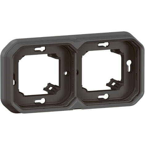Legrand - Support plaque 2 postes Plexo encastré horizontal ou vertical - Anthracite