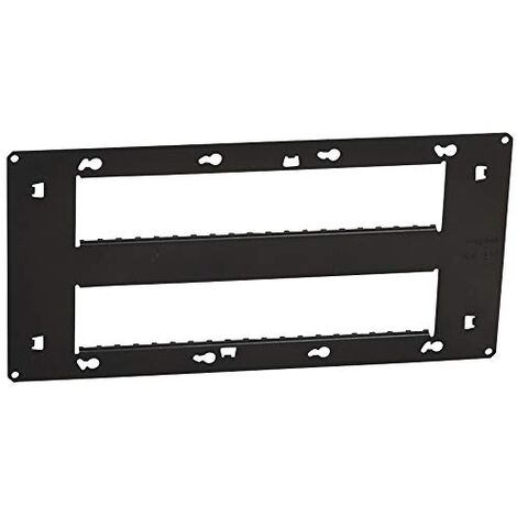Legrand – Support universel Batibox pour 2x10 modules – Fixation avec vis – Métal et plastique – Installation verticale/horizontale – 80268