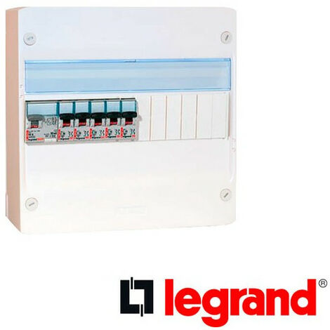Legrand – Tableau équipé 1 rangée 13 modules – Interrupteur différentiel 40A 30mA – Disjoncteurs DNX 10A/16A/20A – Adaptable pour protections supplémentaires