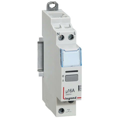 Legrand – Télérupteur unipolaire silencieux 1P 16A 250V – Commande 230V – Pour tableau électrique – Bornes à vis – 1 module