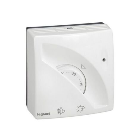 Legrand – Thermostat de chaudière mécanique 230V CA – Plage de réglage 7-30°C – Précision ±1°C – Raccordement à 3 fils – 49898