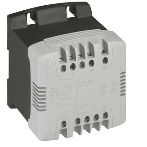 Legrand – Transformateur de sécurité monophasé 230/400V vers 12/24V – Puissance 310VA – Bornes à vis pour installation facile