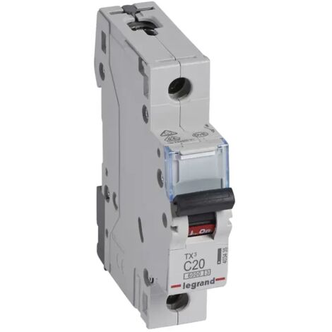Legrand TX3 Leitungsschutzschalter C-Charakteristik, 20A, 1-polig, 6kA, 230/400VAC, 1TE 403435