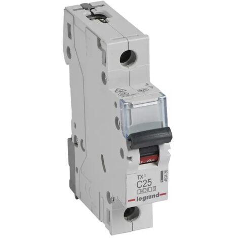 Legrand TX3 Leitungsschutzschalter C-Charakteristik, 25A, 1-polig, 6kA, 230/400VAC, 1TE 403436