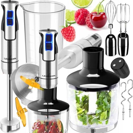 LEHMANN multi-function immersion blender, titanium blades, 1200W power