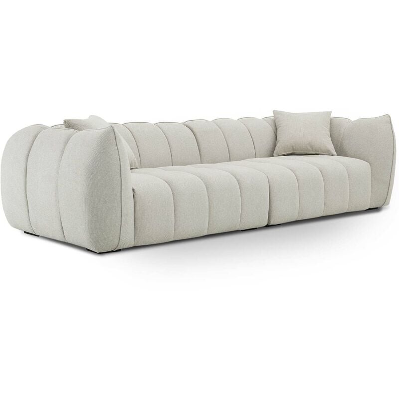 Mobilier Deco - lehna xl - Canapé 4 places en tissu beige