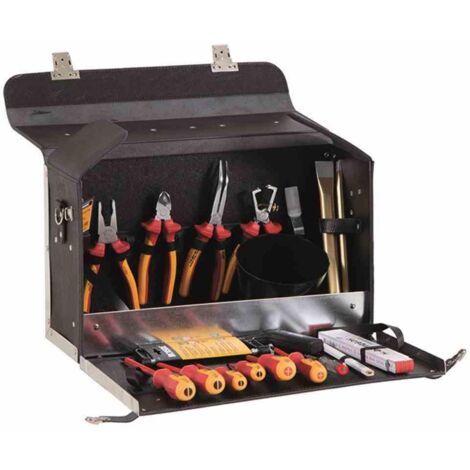 Lehrlingskoffer Elektro 23-teilig, (Ledertasche)