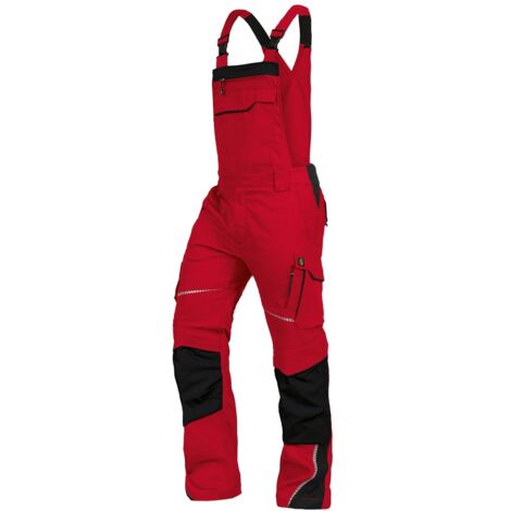 Leibwächter Latzhose Flex-Line FLEXL22 Gr. 48 rot/schwarz