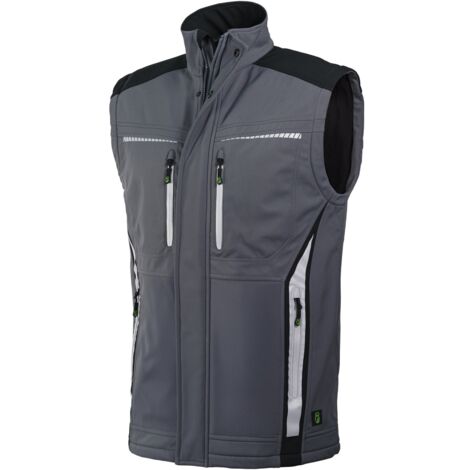 Leibwächter Softshell-Bodywarmer FLEXB Gr. 4XL grau/schwarz