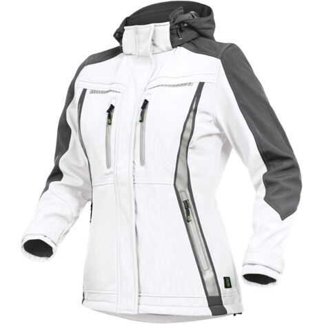 Leibwächter Sommer-Softshelljacke Damen FLXDS Gr. 40 weiß/grau