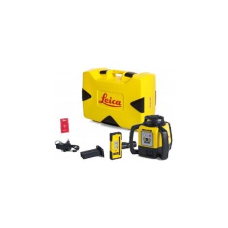 Leica Geosystems – Laser rotatif Rugby 640 – Portée 1100 m – Classe 2 – Auto-nivelant horizontal et vertical – Étui de transport inclus