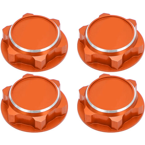 Leichte 17-mm-Sechskant-Radmuttern aus Aluminiumlegierung, lösesicher und staubdicht für 1/8-RC-Cars – Orange