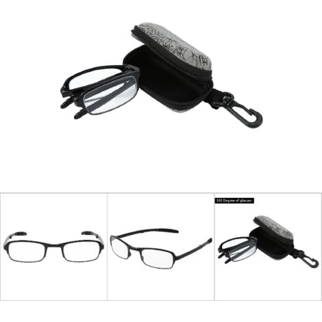 Leichte, faltbare Lesebrille für Alterssichtigkeit, reduziert die Augenbelastung (Schwarz 3.0)