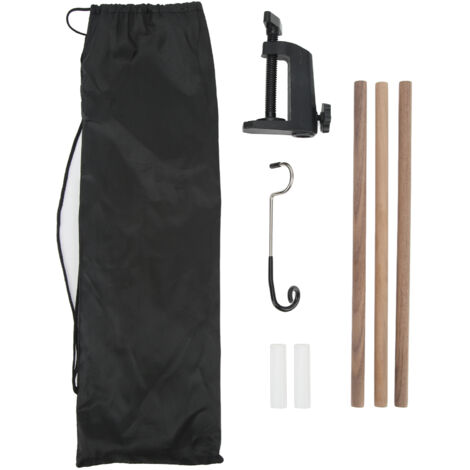 Leichte, faltbare Stangenlampe aus Walnussholz für Camping, Angeln, Picknicks und Grillabende