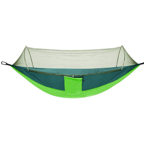 Camping-Hängematte mit einfachem Moskitonetz, doppelter Tragkraft (200 kg)  und atmungsaktiver Outdoor-Hängematte für Camping-Wanderungen