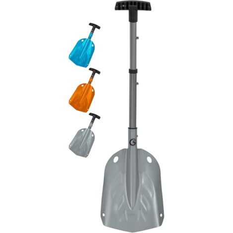 Leichte Teleskop-Schneeschaufel/Lawinenschaufel – Robuste Aluminiumlegierung, rutschfester ABS-Griff – Kompakte 33 cm Länge, Aufbewahrungsmöglichkeit, Grau