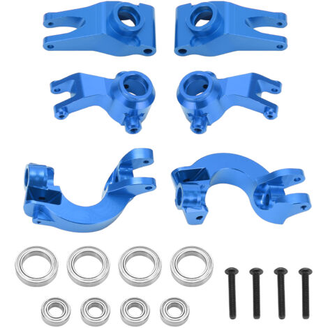 Leichte und robuste Aluminium-Lenknabe, einfache Montage, für ARRMA Senton 1/10 RC Hinterachse, blau-metallic-farbene Kappe