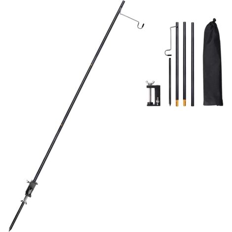 Leichter, faltbarer Camping-Laternenpfahl aus Aluminium, ideal für Picknicks, Wanderungen und Angeln.