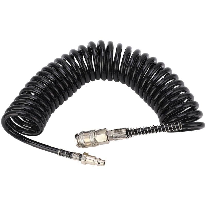 Image of Leichter, flexibler Spiralluftschlauch für Auto und Motorrad (5 m/16,4 ft).