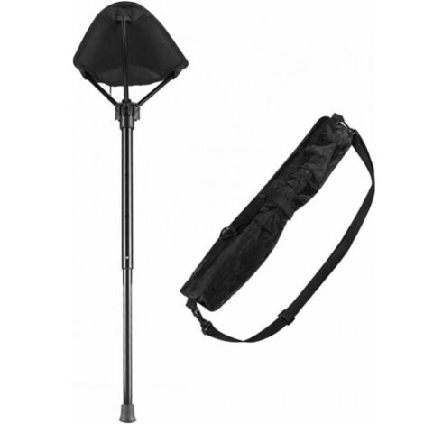 Leichter, klappbarer Gartenhocker, höhenverstellbar – Tragkraft 125 kg – Inklusive Aufbewahrungstasche – Ideal für Camping und Angeln