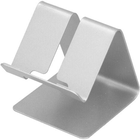Leichter und tragbarer Handyhalter aus Aluminiumlegierung für Schreibtisch, Handy und Tablet, silberfarben