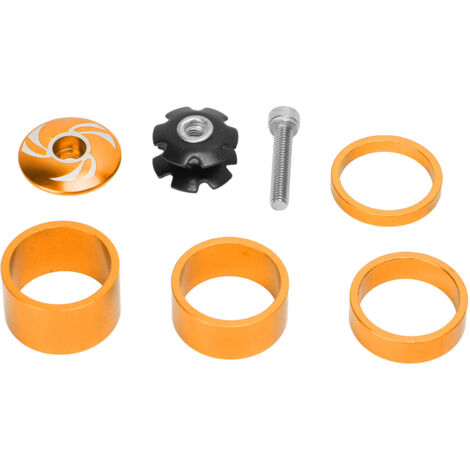 Leichter und umweltfreundlicher Fahrradsteuersatz, komplettes Ersatzteilset für Fahrräder, glänzende Goldlackierung.